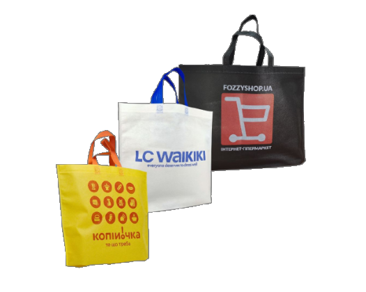 Екосумка плоска з петлевими ручками під замовлення