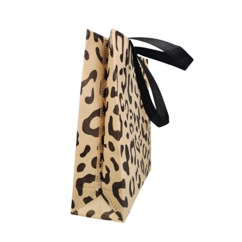 Voluminous Eco-Bag 'Leopard' 29 x 33 cm (beige)