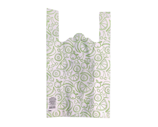 T-shirt eco-bag with ‘Fruit’ 33 x 55 cm (white)