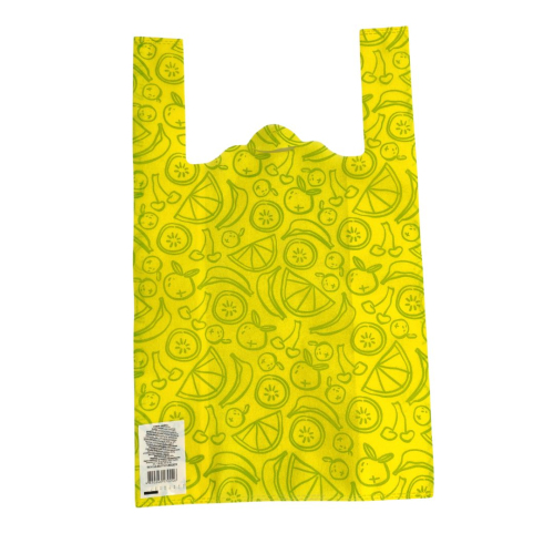 T-shirt eco-bag with ‘Fruit’ 33 x 55 cm (yellow)