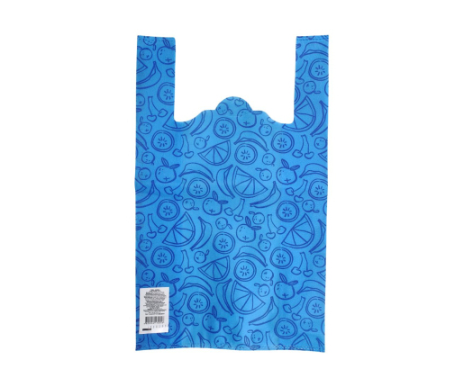 T-shirt eco-bag with ‘Fruit’ 33 x 55 cm (blue)