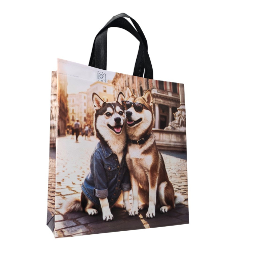 Laminated Eco-Bag "Dogs" 29 x 33 cm