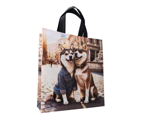 Laminated Eco-Bag "Dogs" 29 x 33 cm