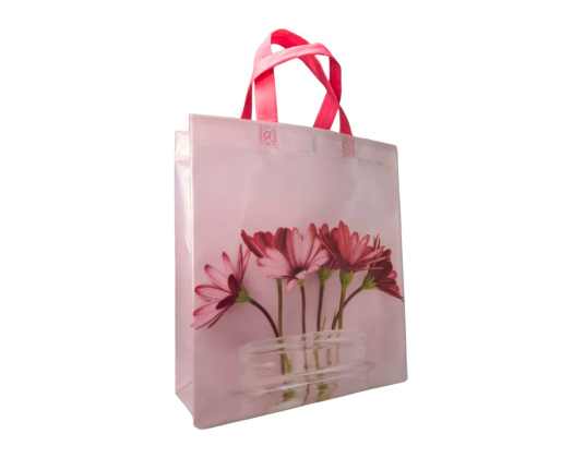 Laminated Eco-Bag "Flowers in a glass jar" 29 x 33 cm