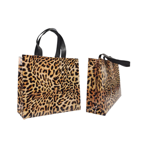 Екосумка ламінована "Хутро леопард" 29 х 26 см