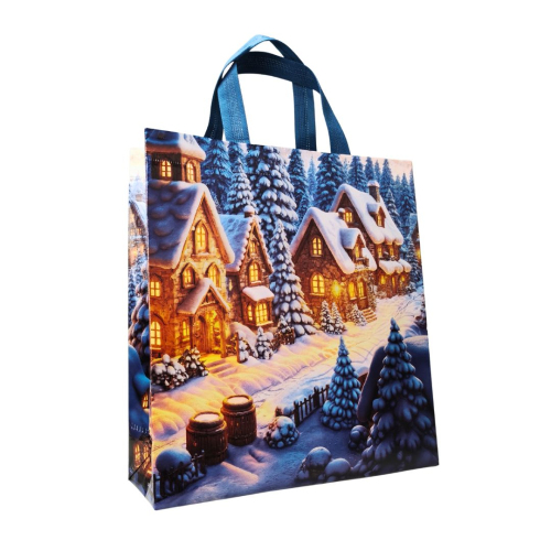 Laminated Eco-Bag "Fairytale winter" 29 x 33 cm