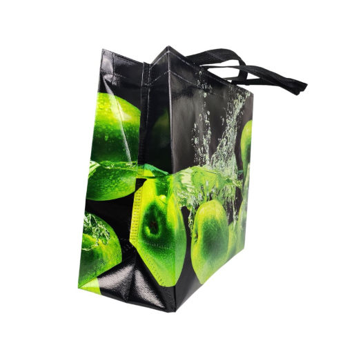 Laminated eco-bag 'Red Lady' 36 x 34 cm