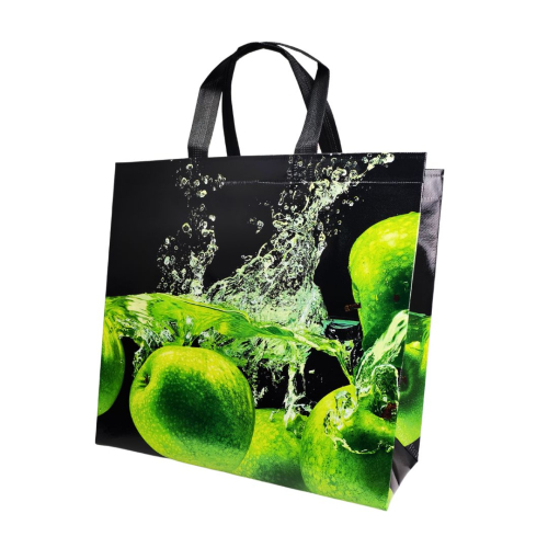 Laminated eco-bag 'Red Lady' 36 x 34 cm