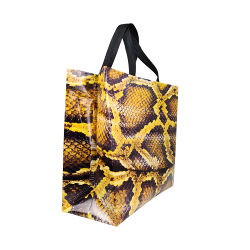 Laminated eco-bag 'Snake' 36 x 34 cm