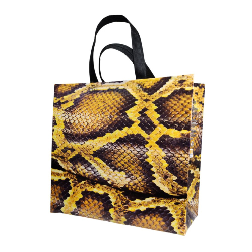 Laminated eco-bag 'Snake' 36 x 34 cm