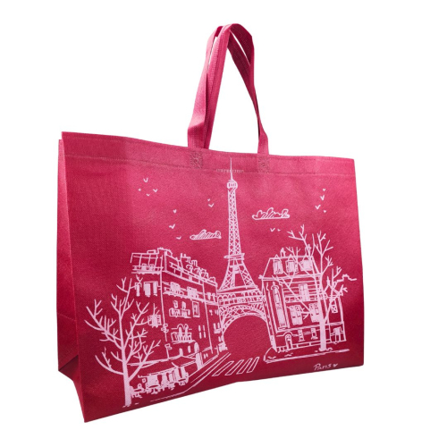 Екосумка велика об'ємна "Париж" 50 х 37 см (бордова)