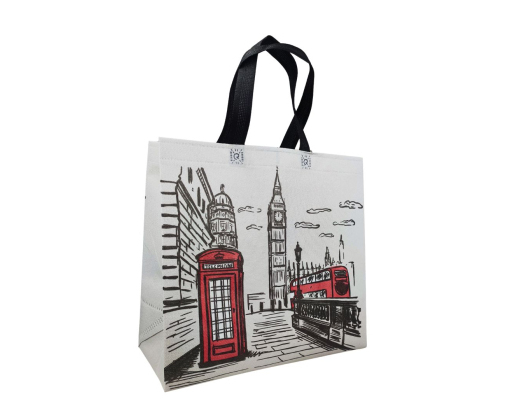 Екосумка об'ємна "Лондон" 36 х 34 см (сіра)