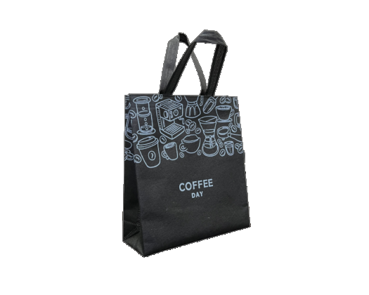 Екосумка об'ємна "Coffee day" 29 х 33 см (чорна)