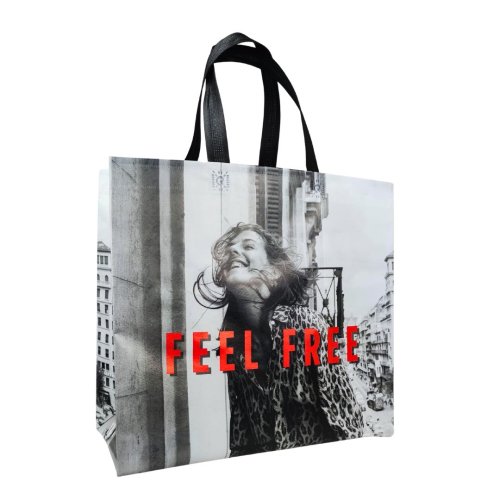 Laminated eco-bag 'Virgo' 36 x 34 cm