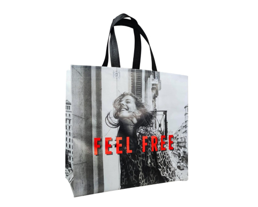 Laminated eco-bag 'Virgo' 36 x 34 cm