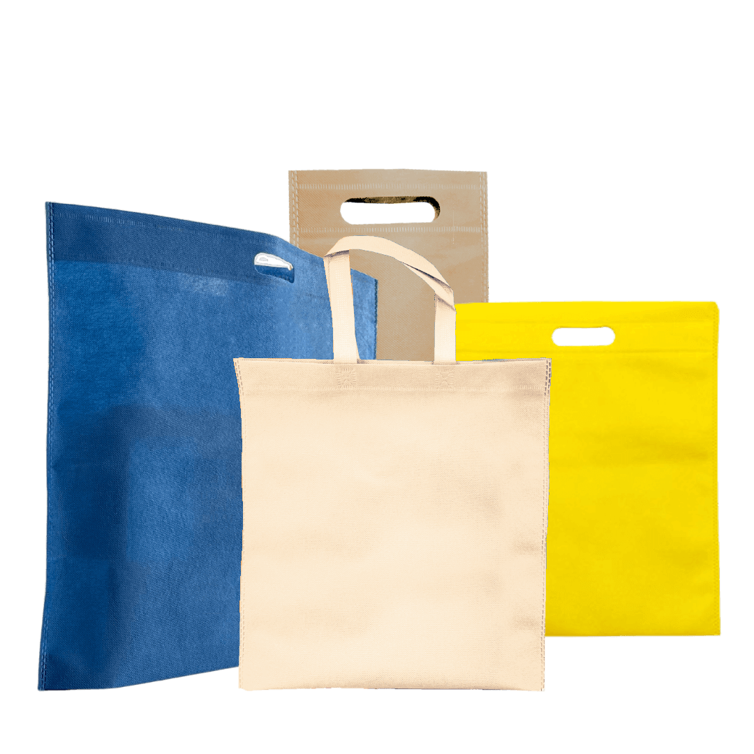 Плоскі еко сумки з прорізними та петлевими ручками